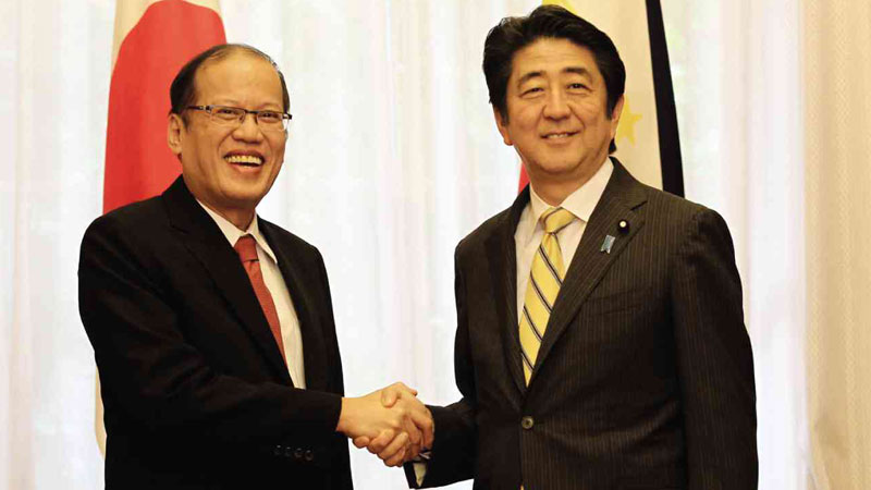 President Aquino and Japanese Prime Minister Shinzo Abe MALACAÑANG PHOTO