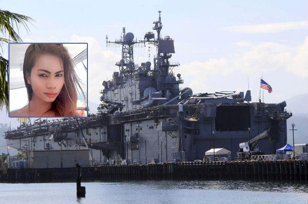 USS Peleliu. Jennifer Laude (inset). INQUIRER FILE PHOTOS