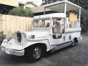 POPE FRANCIS’ RIDE A new popemobile to be used by Pope Francis during his visit is a takeoff from the jeepney, a symbol of Filipino ingenuity. CONTRIBUTED PHOTO