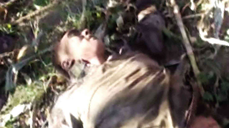 FOREIGN CASUALTY? A screengrab of a video allegedly taken by the Moro Islamic Liberation Front shows a foreign-looking combatant among the dead Special Action Force Special Action Company commandos during the Mamasapano bloodbath in Maguindanao province on Jan. 25. Was the man an American? SCREENGRAB
