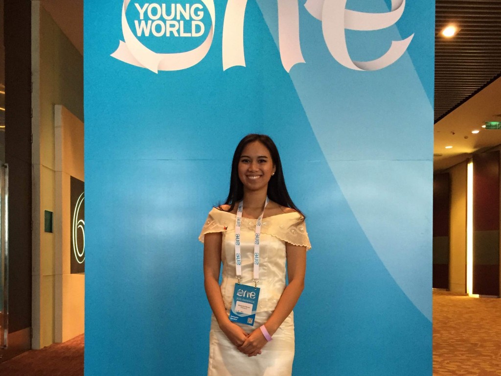 Arizza Nocum is not just a delegate, but a speaker at the One Young World summit, tackling peace and security as a young woman who has witnessed terrorism. IVAN ANGELO L. DE LARA