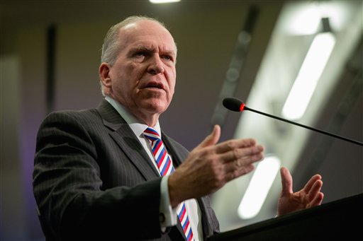 CIA Director John Brennan responds to a question as he speaks at the Global Security Forum 2015, Monday, Nov. 16, 2015, at the Center for Strategic and International Studies (CSIS) in Washington. Current and former American officials say last weeks attacks in Paris show the extent to which the Islamic State aspires to hit Western soft targets, including in the United States. "I certainly would not consider it a one-off event," Brennan said. "It is clear to me that ISIL has an external agenda, that they are determined to carry out these types of attacks ... its not just Europe. I think we here in the United States also have to be obviously quite vigilant." (AP Photo/Andrew Harnik)