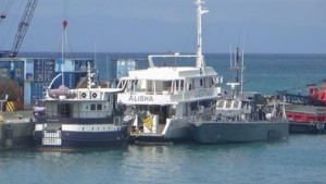 The KM Alisha from Indonesia and the Tarsier Nautika from Hong Kong are two foreign vessels detained at the Tagbilaran City port, for not having the required papers in entering Philippine waters. (Photo by Leo Udtohan, Inquirer Visayas, Dec. 10, 2015)