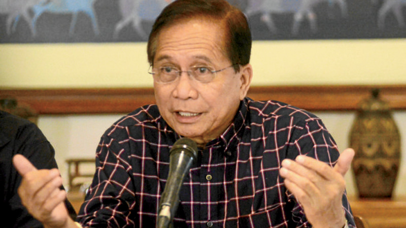 Presidential Adviser on the Peace Process Jesus Dureza hold a press conference after his arrival at the Ninoy Aquino International Airpor in Pasay City. ARNOLD ALMACEN/INQUIRER