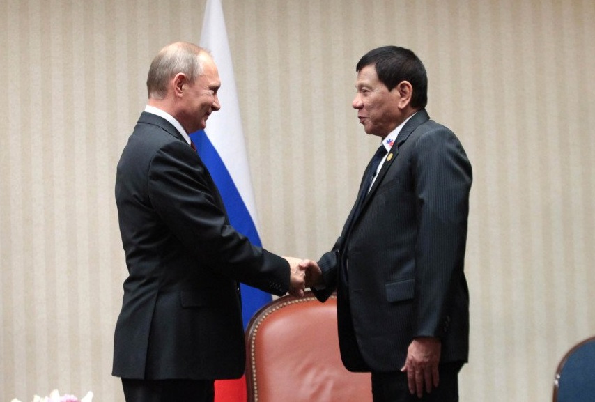 President Rodrigo Duterte and Russian President Vladimir Putin meet for the first time during a bilateral meeting at the sidelines of the Asia-Pacific Economic Cooperation (APEC) Leaders' Meeting in Lima, Peru on November 19. ROBINSON NIÑAL JR./ Presidential Photo