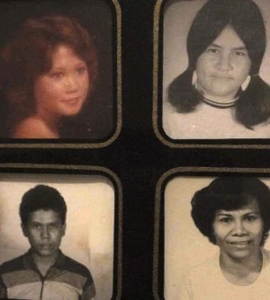 The three Villanueva siblings with their mom on the lower left