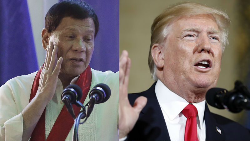 Philippine President Rodrigo Duterte US President Donald Trump