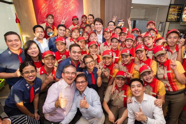 Canadian PM Justin Trudeau gets some take-out at Jollibee