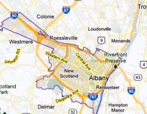 Albany-New-York--map