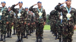 Filipino peacekeepers. INQUIRER.net PHOTO