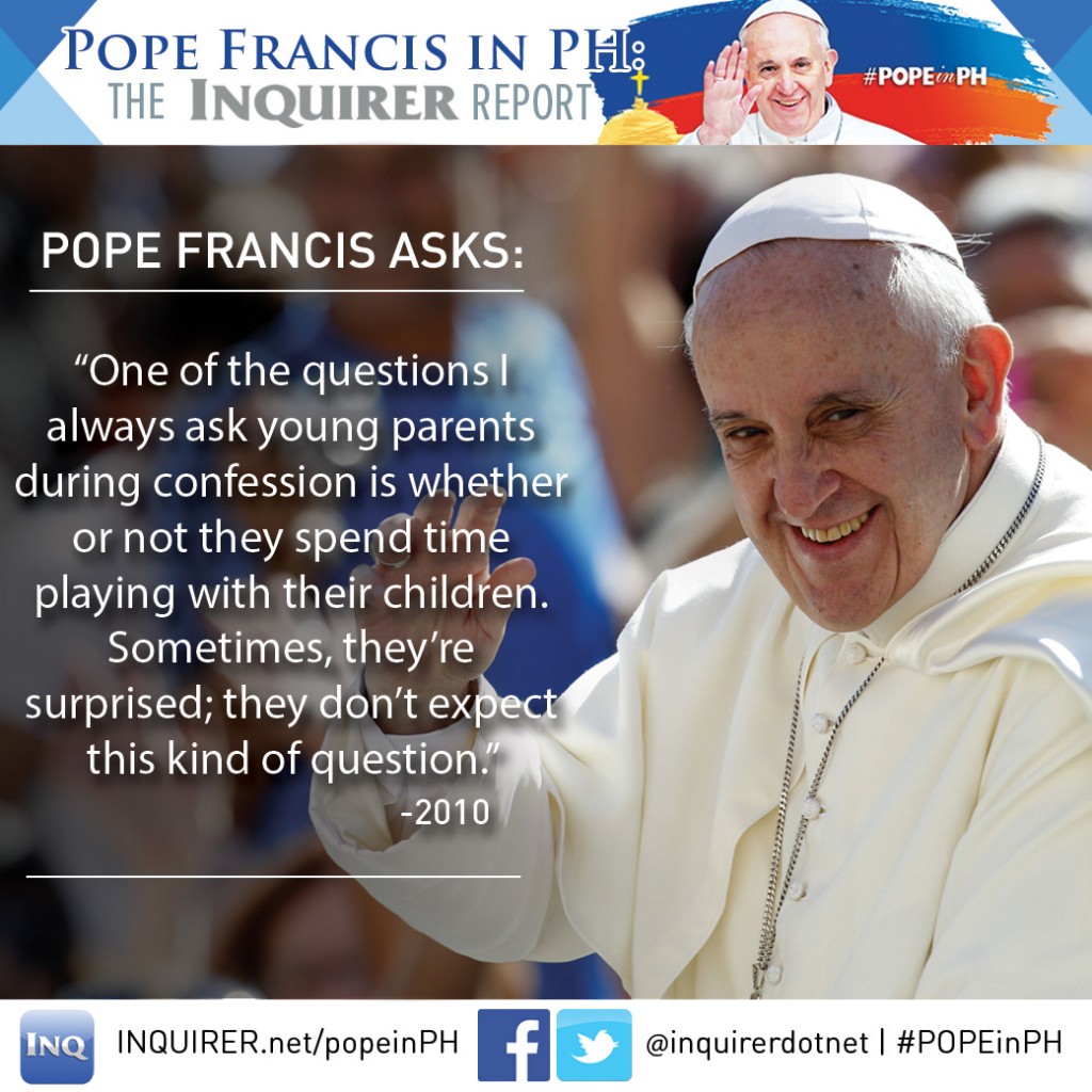 InquirerSeven Questions Pope Francis wants Catholics to reflect on