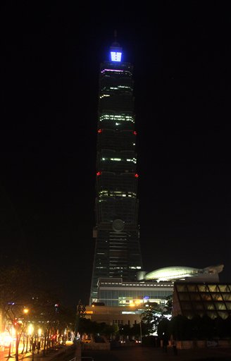 The Taipei 101 Building is seen darkened during the Earth Hour in Taipei, Taiwan, Saturday, March 28, 2015. Organised by the World Wide Fund for Nature, Earth Hour is observed every year to create awareness about conservation of energy and climate change. Around the world, people and organisations will be turning their lights off from 8:30 to 9:30 pm local time. AP 