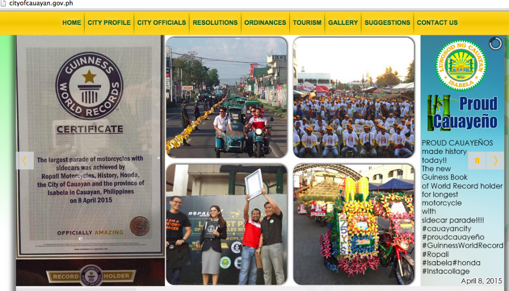 Screengrab from Cauayan City government's website