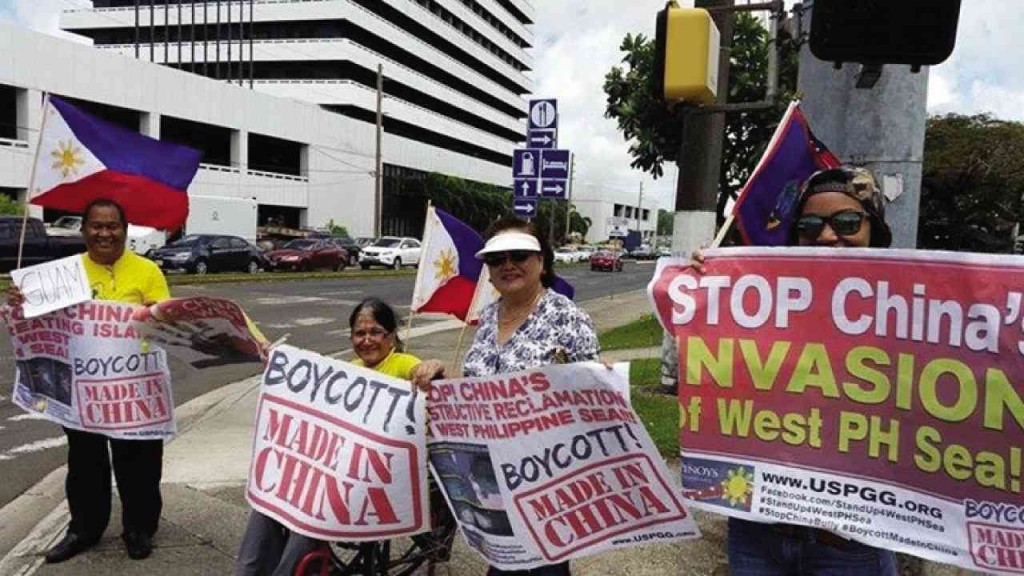 BOYCOTT “MADE IN CHINA.” Filipino protest against China spreads to Guam. 