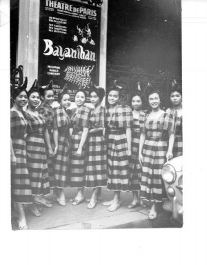 LAR (4th from left) with Bayanihan, Theatre du Paris 10 Jan 1962-1