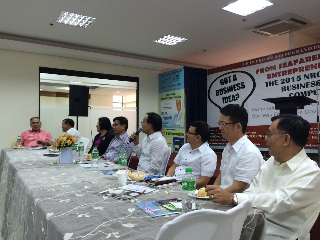 In line with the celebration of Seafarers Family Day, the National Reintegration Center for OFWs in partnership with the Integrated Seafarers of the Philippines has launched a business plan competition for seafarers and their families on Friday, June 26, 2015, in Malate, Manila. CONTRIBUTED IMAGE