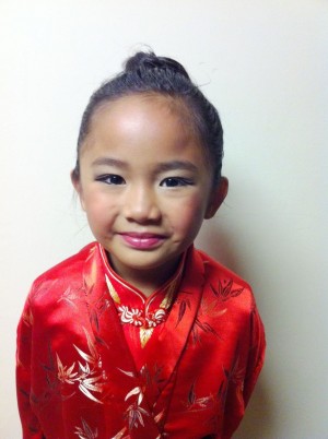 6-year old Nayah as Mulan