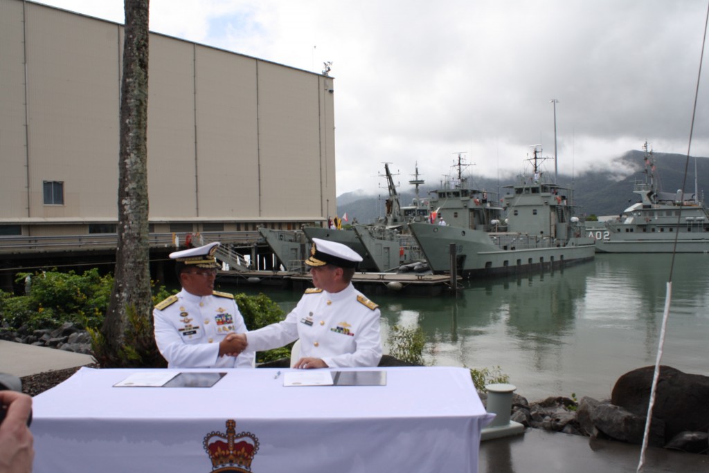  The ships were formally handed over to the Philippine Navy on Thursday after a memorandum of understanding was signed between Navy chief Vice Admiral Jesus Millan and Royal Australian Navy chief Vice Admiral Tim Barret. /PHILIPPINE NAVY