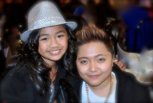 Nayah (left) performed at Charice's (right) 2014  concert