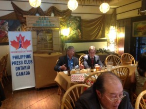 Ontario lawyers Ramon Andal (left) and Mark Donald guest at Philippine Press Club Ontario speakers' series