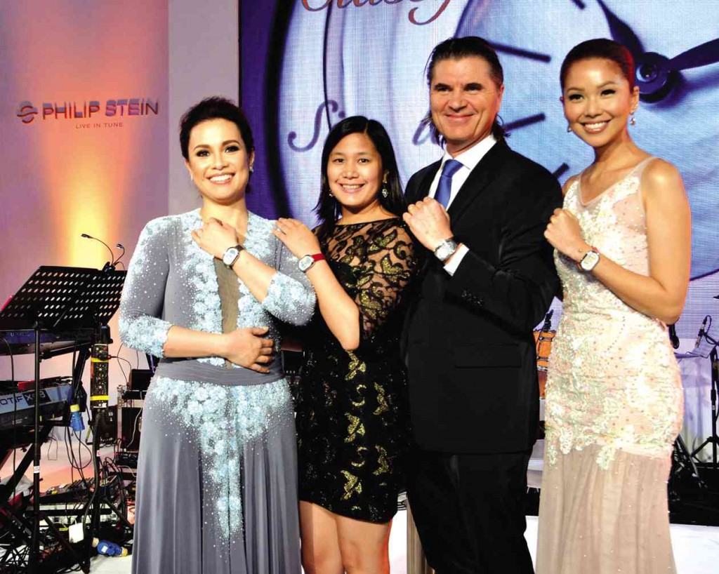 SELF-EMPOWERMENT Theresa Leung (center), one of Philip Stein’s Women of Legacy, with Lea Salonga and Will Stein (right), cofounder and president of the iconic watch company. Asked what Leung would like her legacy to be, she says, “Self-empowerment. I try to lead by example and use powerful words to encourage others.”
