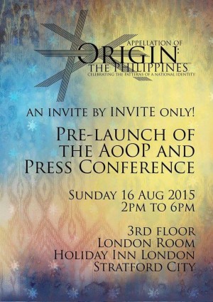 Appellation of Origin- the Philippines invitation
