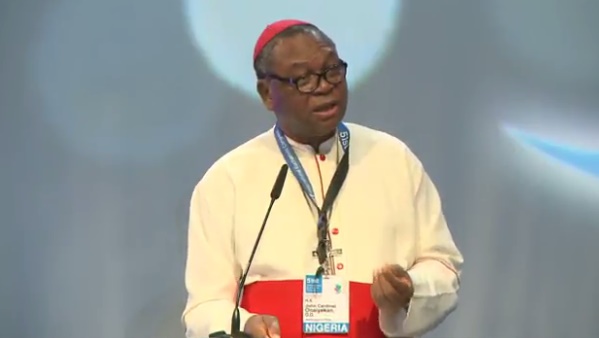Nigerian Cardinal John Onaiyekan. SCREENGRAB FROM RTVM'S IEC LIVESTREAM