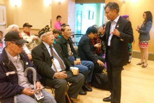taguba confers with veterans while a widow consults with  tancinco