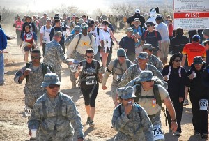 Over 6,300 participants ran in the 22nd Annual Bataan Memorial Death March on March 27 at the White Sands Missile Range, co-sponsored by New Mexico State University's Army ROTC. (MAR11)