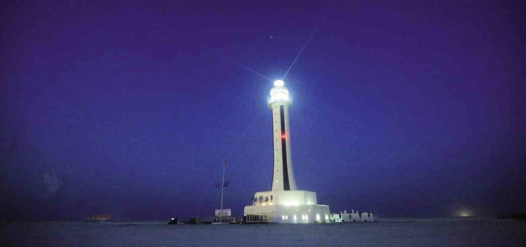 CHINESE LIGHT China opens its lighthouse on Zamora (Subi) Reef on Tuesday. AP/XINHUA 