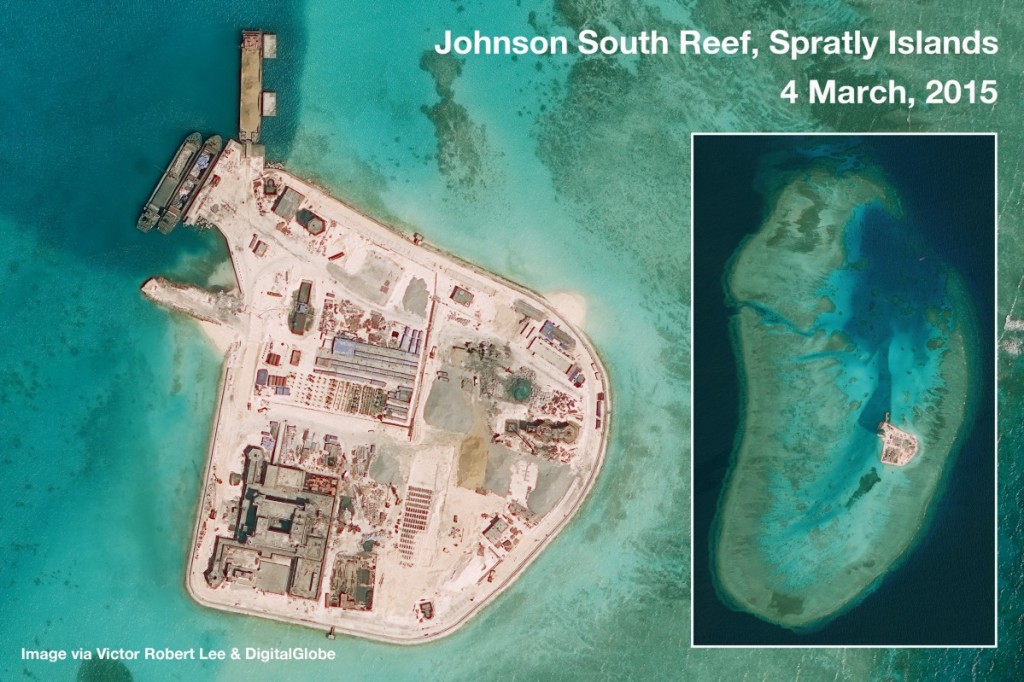 Johnson South Reef South China Sea West Philippine Sea maritime dispute island reclamation