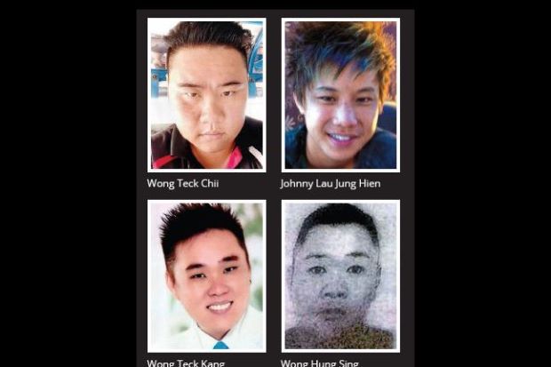 The 4 Malaysian sailors abducted by Abu Sayyaf. THE STAR ONLINE/ASIA NEWS NETWORK