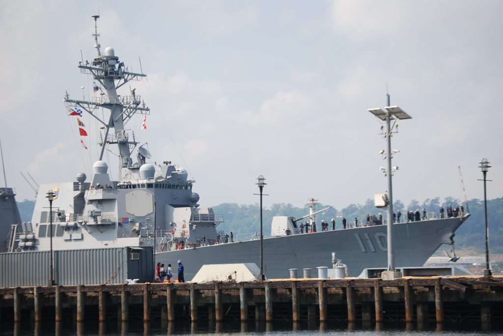 Guided-missile destroyer USS William P. Lawrence docked at the Alava Pier inside the Subic Bay Freeport around 9 a.m. for a routine port call.  The ship is  part of the John C. Stennis Strike Group that is currently patrolling in the West Philippine Sea. ALLAN MACATUNO/INQUIRER CENTRAL LUZON