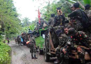 Philippiine Army soldiers deployed to Sulu to pursue the Abu Sayyaf (INQUIRER MINDANAO FILE PHOTO)