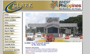 The Clark Freeport as shown on the website of the Clark Development Corp. (SCREENGRAB of www.clark.com.ph)