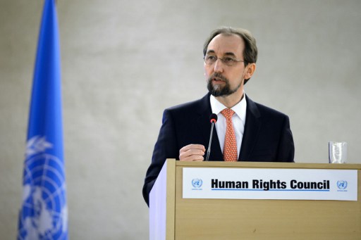 United Nations High Commissioner for Human Rights Zeid Ra'ad Al Hussein. AFP FILE PHOTO