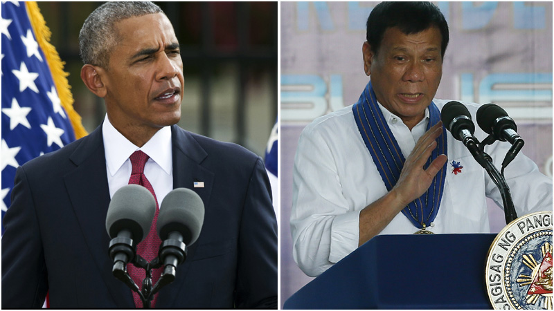 US President Barack Obama and Philippine President Duterte AP