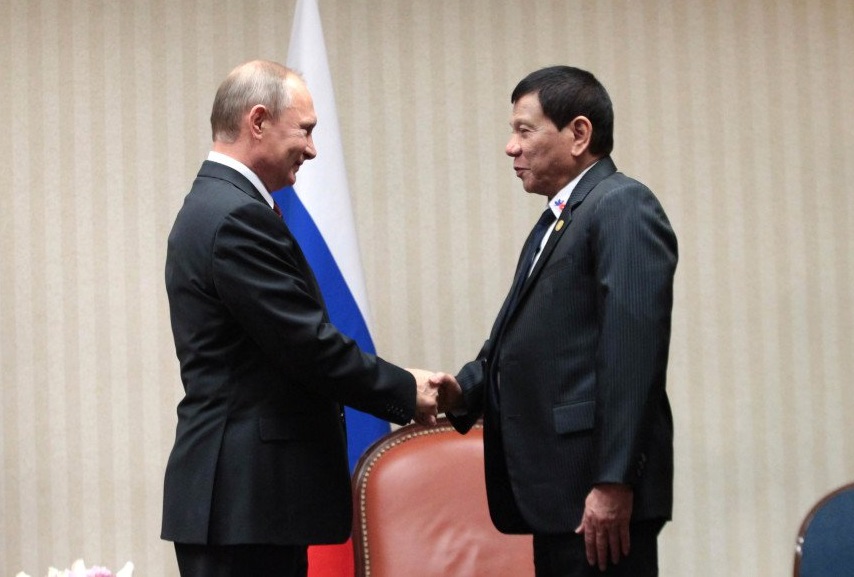President Rodrigo Duterte and Russian President Vladimir Putin. ROBINSON NIÑAL JR./ Presidential Photo