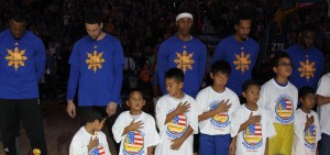 players wearing Filipino sweatshirts