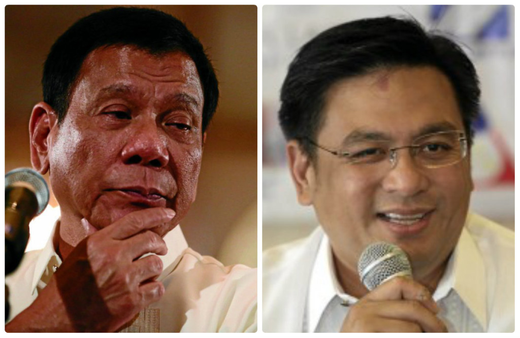 President Rodrigo Duterte (left) and Rep. Ruffy Biazon. INQUIRER FILE PHOTOS