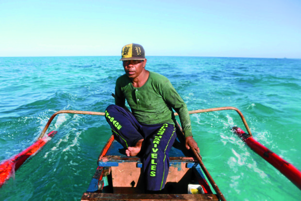 Mar Pelayo, a 50-year-old Filipino fisherman Mar Pelayo, the disputed Scarborough Shoal in West Philippine Sea, Nov. 14, 2016.
