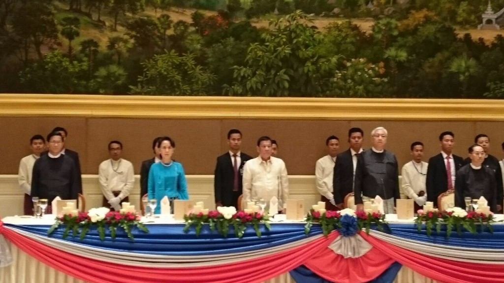 Burma officials host banquet for Duterte before his departure to Thailand later tonight Photos c/o PCOO.