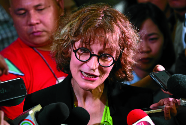CALLAMARD / MAY 5, 2017 United Nation Special Rapporteur Dr. Agnes Callamard during the Drug Issues, Different Prespectives policy forum at the University of the Philippines GT-Toyota Asian Center Auditorium, Quezon City.  INQUIRER PHOTO / NIÑO JESUS ORBETA