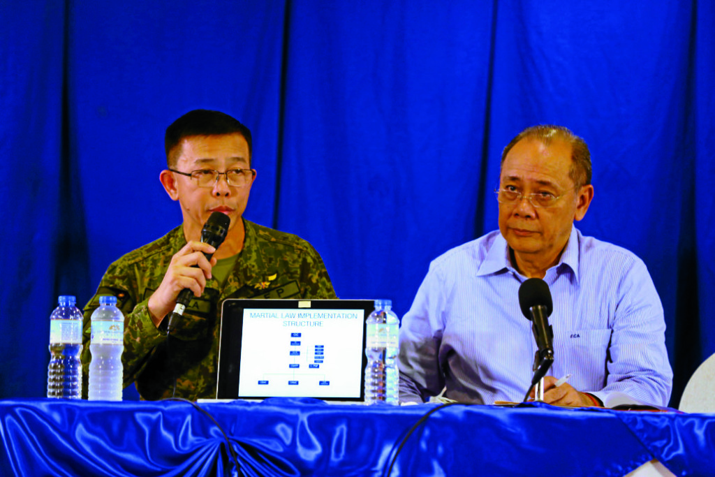 Armed Forces of the Philippines Spokesperson Brigadier General Restituto Padilla Jr. reveals the AFP have been launching surgical airstrikes against the Maute Group. He assured, however, the AFP is taking every precaution to avoid collateral damage to civilians and private properties. Padilla made the revelation on May 26, 2017 in a press briefing at the Royal Mandaya Hotel in Davao City. PRESIDENTIAL PHOTO