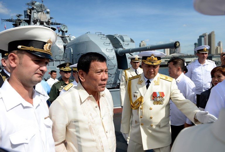 Rodrigo Duterte Eduard Mikhailov anti-submarine navy ship