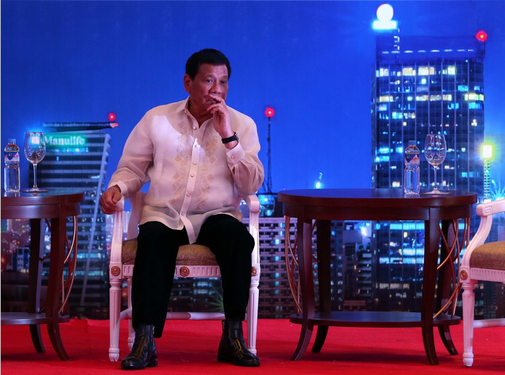 Pres. Rodrigo Duterte at the 14th ASEAN Leadership Forum held in Manila Hotel. INQUIRER PHOTO/LYN RILLON