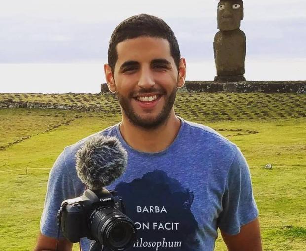 Nuseir Yassin of Nas Daily on Easter Island - 19 Oct 2016