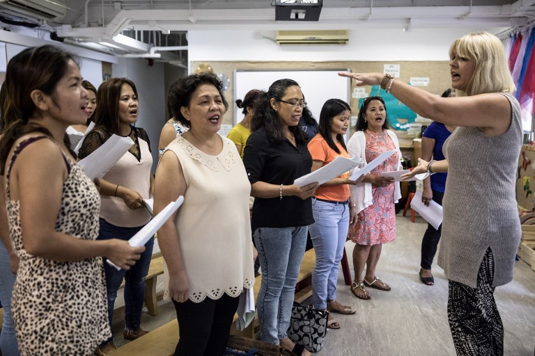 OFW filipina helper hong kong choir