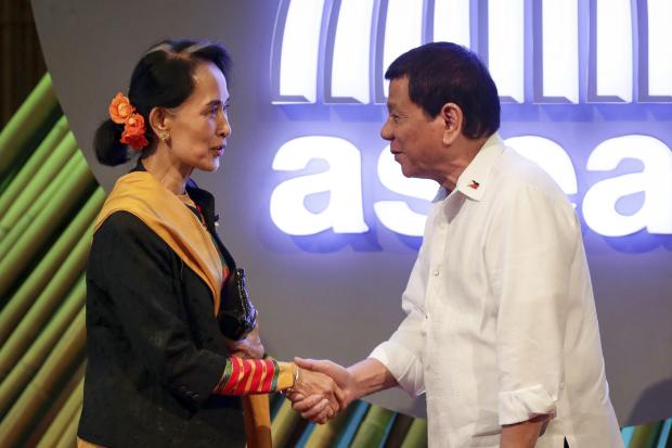 Aung San Suu Kyi and Rodrigo Duterte - 13 Nov 2017
