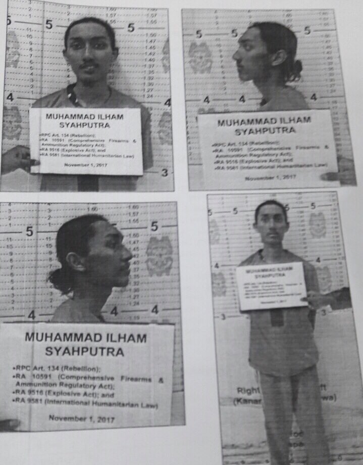 Mugshots of suspected Indonesian terrorist Muhammad Ilham Syahputra arrested in Marawi. FRANCES MANGOSING/INQUIRER.net